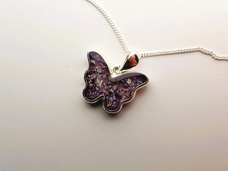 Sterling silver butterfly pendant for ashes